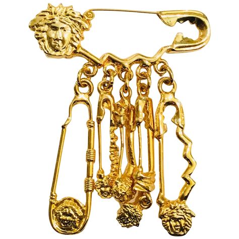 versace safety pin buy|versace pin brooch.